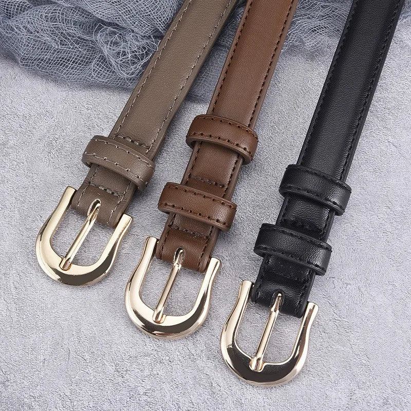 Belt Summer Brown Belt with Fine Matching Western Pants Simple Versatile Belt New Fashion Decoration Designer Waist Strap Belts