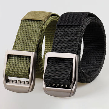 New Men's Alloy Buckle Belt Nylon Tactical Belt Braided Lightweight Breathable Outdoor Sport Daily Commuter For Men Women Belts