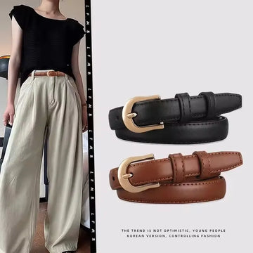 Belt Summer Brown Belt with Fine Matching Western Pants Simple Versatile Belt New Fashion Decoration Designer Waist Strap Belts