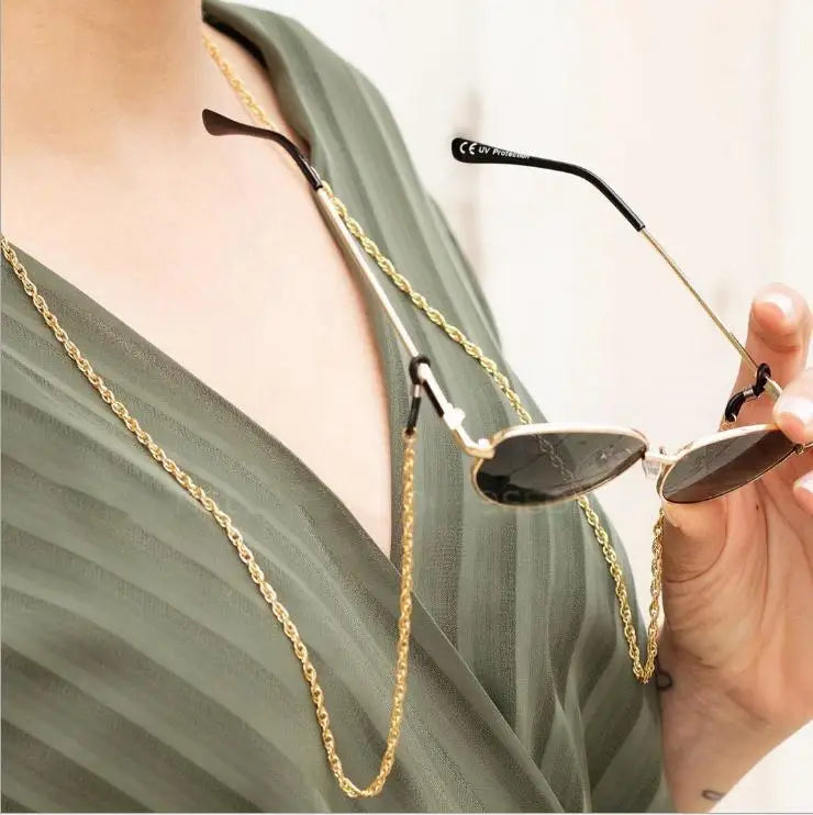 Fashion Reading Glasses Chain for Women Metal Sunglasses Cords Eyeglass Lanyard Hold Straps Eyewear Retainer