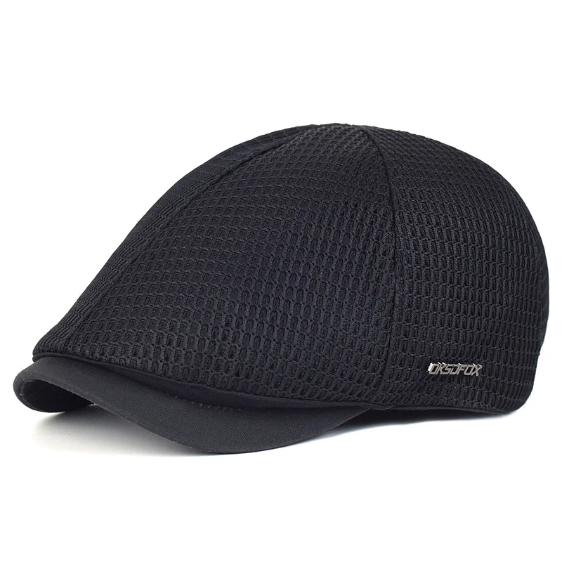 New Mesh Newsboy Caps Summer Men Women Hats Breathable Beret Outdoor Gorro Hombre Boina Golf Hat Fashion Casual Solid Flat Cap