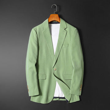 High Quality Men's Slim Fit Casual Suit Jacket Solid Color Fashionable Blazer Large Size S-5XL Handsome Menswear