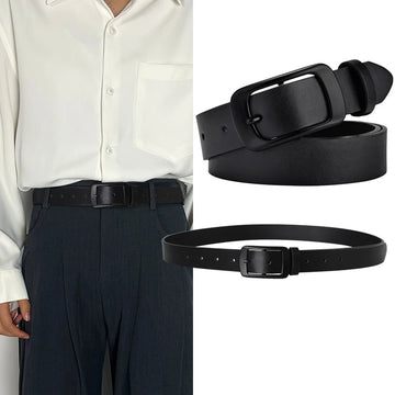 New Men's High-Quality PU Leather Belt Metal Pin Buckle Belt Leisure Business Waistband Fashionable Male Accessory Designer Belt