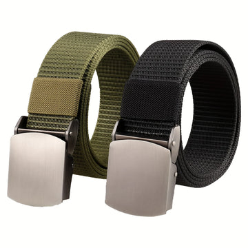 New Men's Tactical Waist Belt Alloy Buckle Casual Canvas Belts With Quick Detachable Outdoor Belt, Outdoor Training Hiking Belt