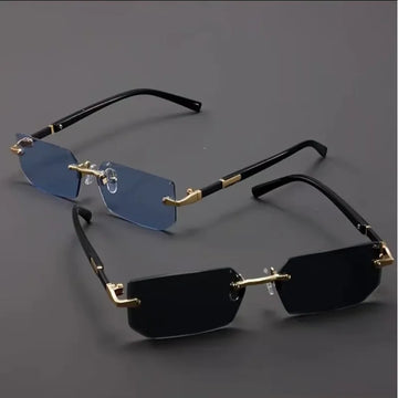 High Definition Sunglasses for Men Ladies Blue Light Blocking Eye Protection Eyewear Rimless Square Frame Eyeglasses Goggle