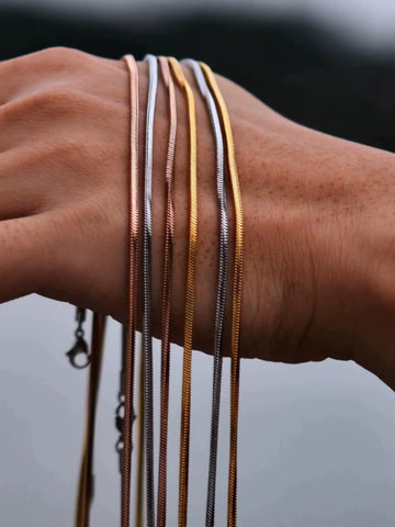 Simple Gold Color Stainless Steel Chain Necklace For Men Hip Hop Jewelry Accessories