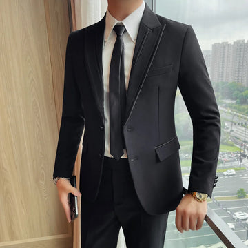 High-quality suit formal wear for men, fashionable and stylish business trend suit jacket, new business casual suit jacket