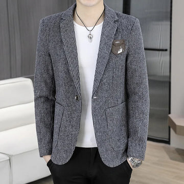 High-quality new men's fashionable suit, versatile jacket, Korean-style casual, slimming and cool single suit, small suit