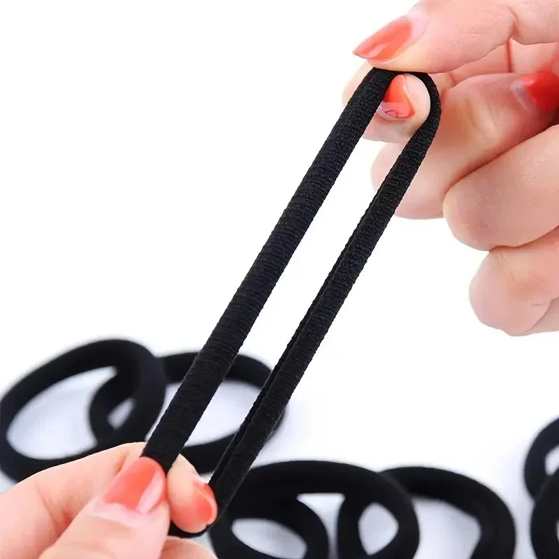 50/100pcs Black Hair Bands for Women Girls Hairband High Elastic Rubber Band Hair Ties Ponytail Holder Scrunchies Accessorie