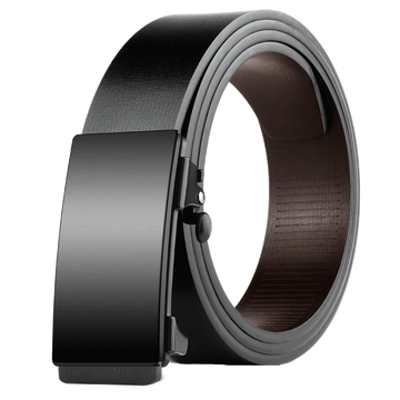 DINISITON Men Leather Belt Black Metal Toothless Automatic Buckle Business Casual PU Leather Men's Fashion High Quality Belt