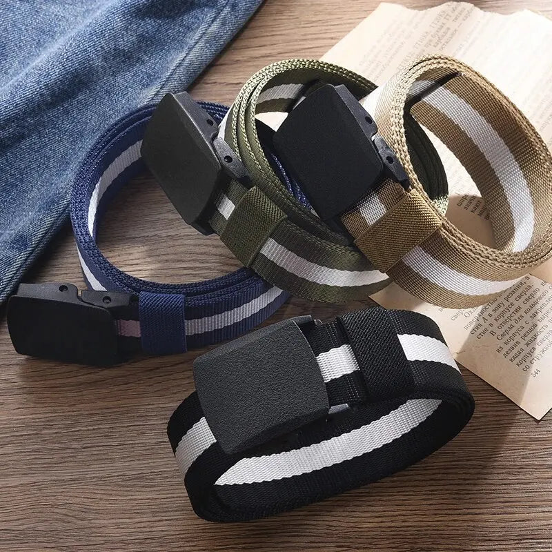 Men's Belt Outdoor Casual Canvas Belt Metal Free Training Nylon Tactical Belt With Pants Jeans Belt Sports Belts For Men Women