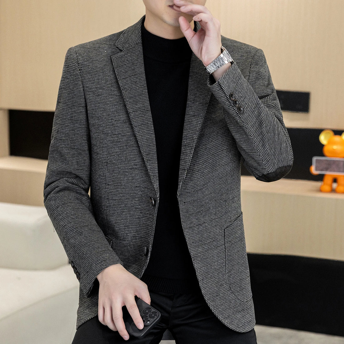 Autumn and winter new men's suits, two-button single-breasted jackets, men's casual business wear, formal wear, and men's suits