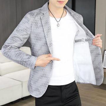 New autumn and winter suits for men, young men, slimming, fashionable and cool small suits, formal wear, single jacket for men