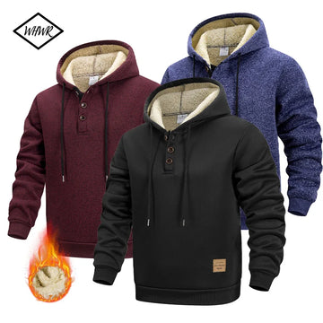 2025 New Men Casual Hooded Sweatshirts Solid Color Long Sleeve Pullovers Men's Clothing Loose Sports Hoodies Hip Hop Streetwear
