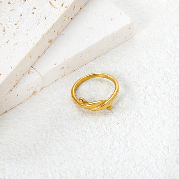 Stainless Steel Gold-Plated Ring Circle Fashion Item For Men And Women High-End And Versatile Everyday With Classic Design