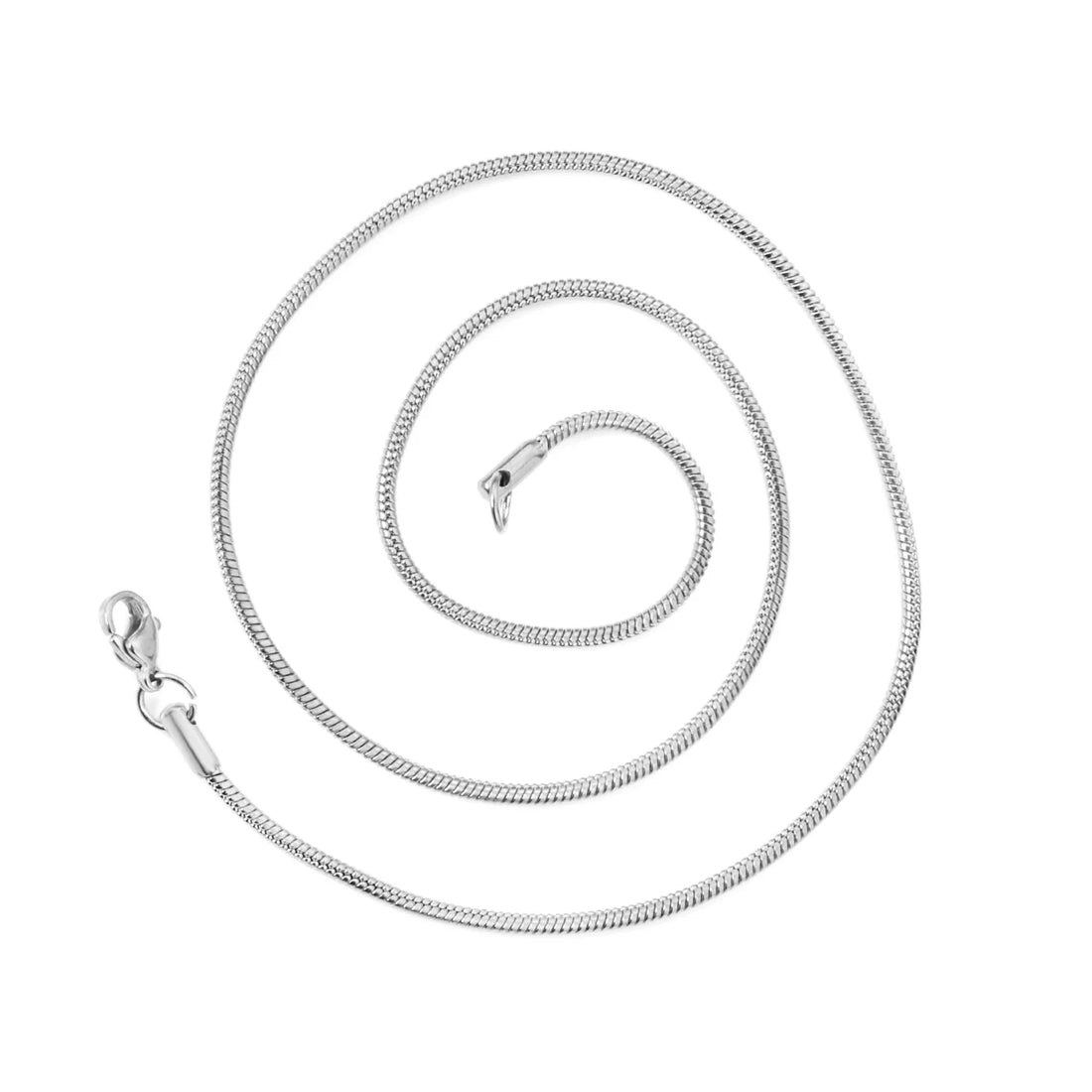 LUXUSTEEL 3mm Width 45cm 50cm 55cm 60cm Silver Color Snake Chains Necklace For Women Men Stainless Steel DIY Accessories Gift