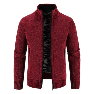 Thick Warm Jacket Men Fashion Autumn Winter Knit Coat Fleece High Quality Luxury Brand Cardigan Male Outer Wear
