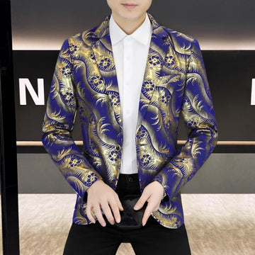 High-quality autumn 2026 new style suit jacket, fashionable, cool and versatile with printed casual business style