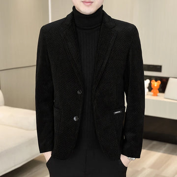 Spring and autumn men's fashionable suit jackets, Korean-style slim-fit small suits, men's single-piece tops, trendy and versati