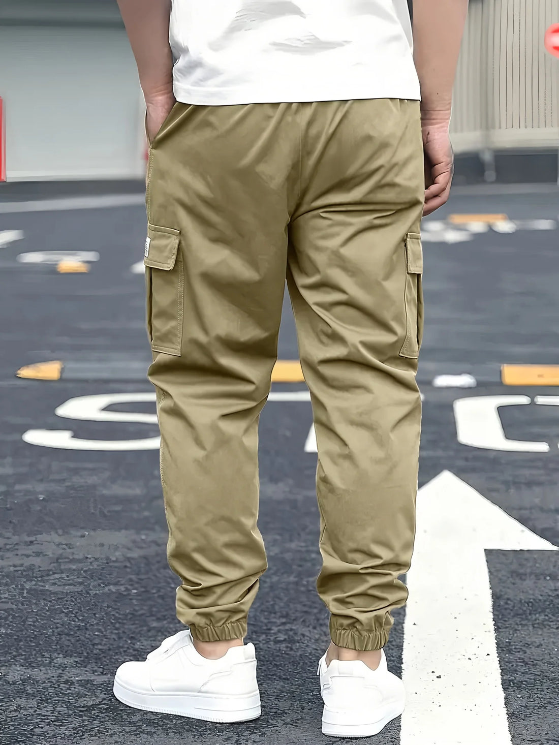 Men's Cargo Pants Sweatpants Outdoor Bunched Long Trousers  Casual Autumn Multi-Pocket Durable Workwear Male Trousers