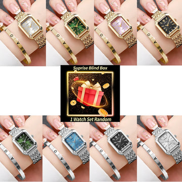 Surprise Mystery Watch Set Blind Box-Fashion Women Watch Bracelet Set Luxury Ladies Quartz Watches Reloj Mujer Girls Clock Gift