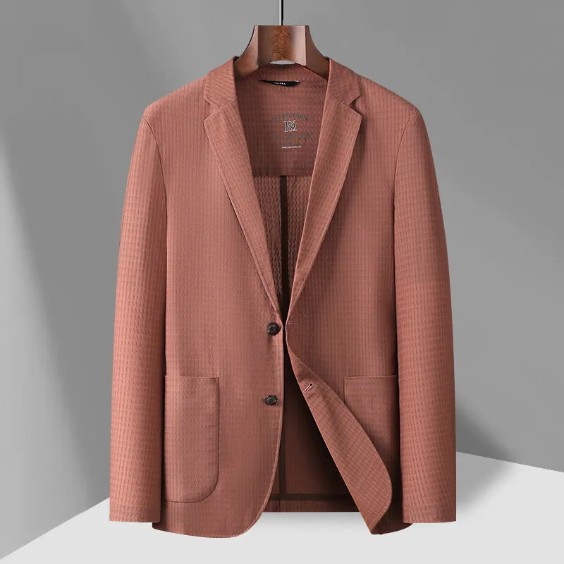 Summer ice silk suit men's Korean-style slim-fitting trendy brand top spring and autumn casual summer wear sun-protective jacket