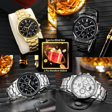 1PC Surprise Mystery Watch Blind Box-Luxury Men Business Watches Fashion Calendar Quartz Watch for Mens Wristwatch Reloj Hombre