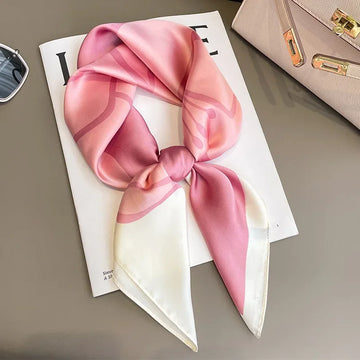 Luxury Silk Square Scarf Women Floral Print Soft Satin Hairband Neckerchief Hijab Female Headband Foulard Bag Ribbons Kerchief