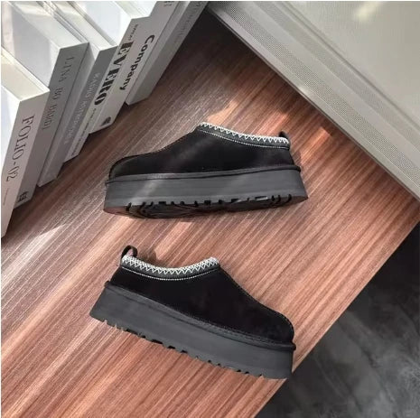 Snow Boots Women Sheepskin Leather Fur Winter Boots Shearling Platform Snow Boots Designer Shoes Tazz Slippers Keep Warm Shoes