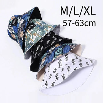 Big Head Letter Bucket Hat for Men Women XL Large Hip Hop Cap Fisherman Hat Summer Sun Hat Plus Size Panama