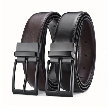 New Luxury Belt for Men PU Leather Belt High Quality Rotatable Automatic Buckle Casual Designer Waist Belts for Jeans Men's Belt