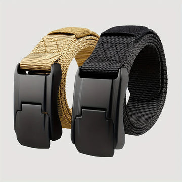 1pcs New men's tactical sports belt, alloy casual canvas belt, quick detachable outdoor belt, outdoor training hiking waist belt