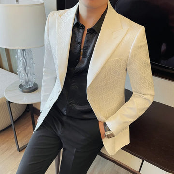 High-quality printed business casual autumn and winter suit jackets, slimming and fashionable single-breasted suits