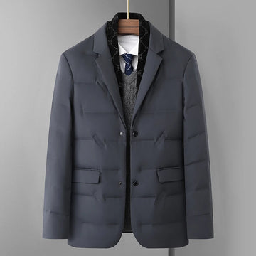 High Quality Men's Handsome down Jacket with Scarf Collar M-6XL Big plus Size for Middle-Aged Dad Fashionable Outerwear