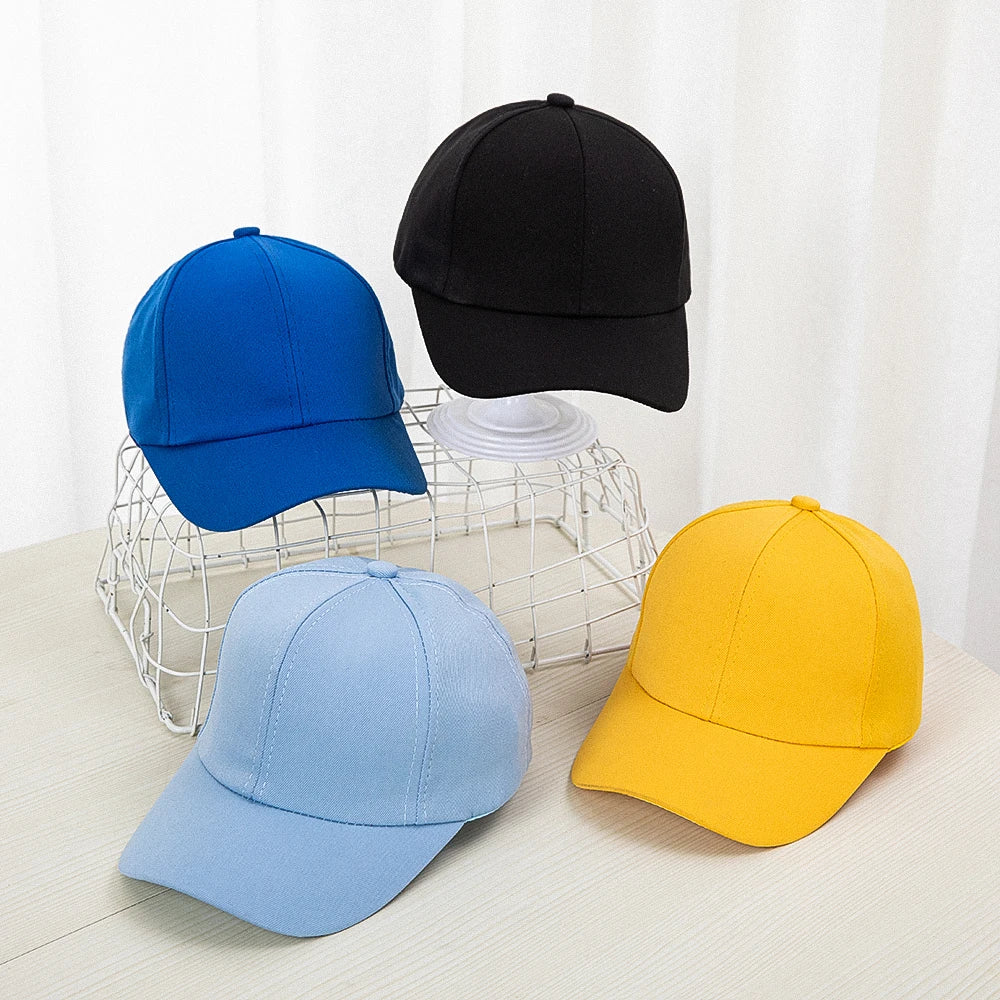 Children's Kids Baseball Cap for Girl Boy Spring Summer Baby Sun Hat Classic Solid Color Toddler Peaked Caps