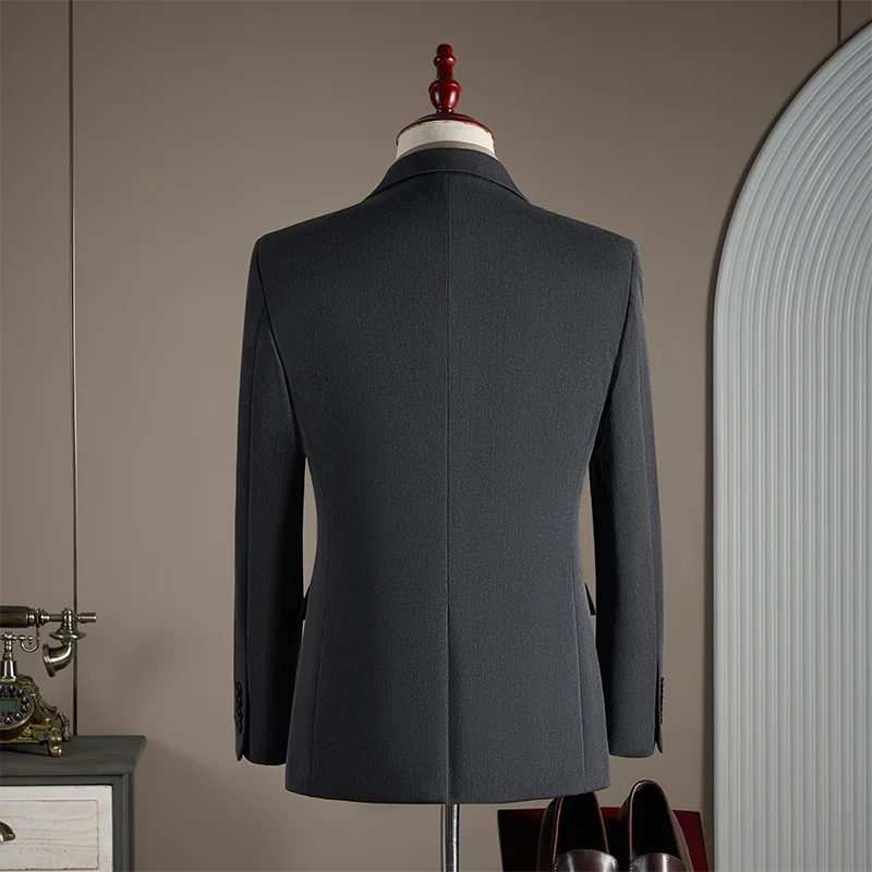 High-quality, fashionable, stylish, versatile and trendy business casual one-button suit set, three-piece set, groom's dress sui