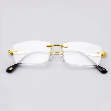 Reading Glasses Men's Business Presbyopic Diopter Crystal Glass Lens Titanium Frame Readers Eyewear +1.0 +2.0 +2.5 +3.0 +4.0