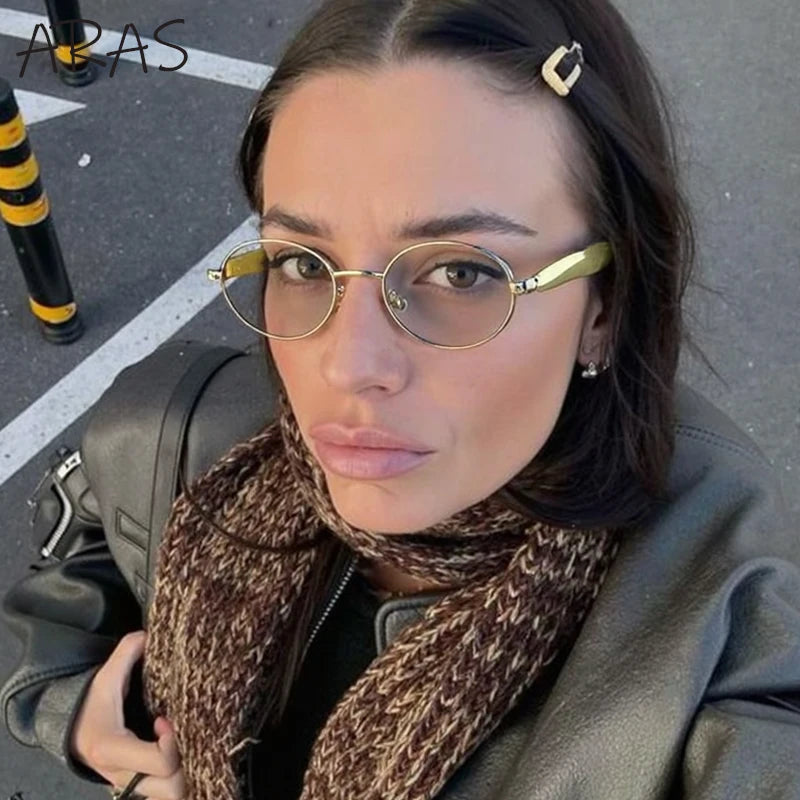 Sexy Small Oval Punk Sunglasses Women 2025 Luxury Vintage Steampunk Metal Frame Sun Glasses For Ladies Trendy Traveling Shades