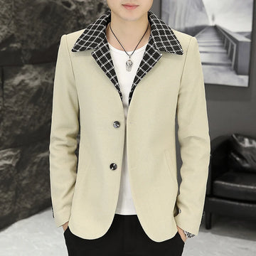 High-quality autumn new men's small suit, Korean-style slimming and trendy hairstylist, social young man's small coat