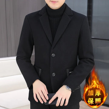 New cotton-padded warm small suit for men, casual, light luxury business, slimming, cool and fashionable nude top suit