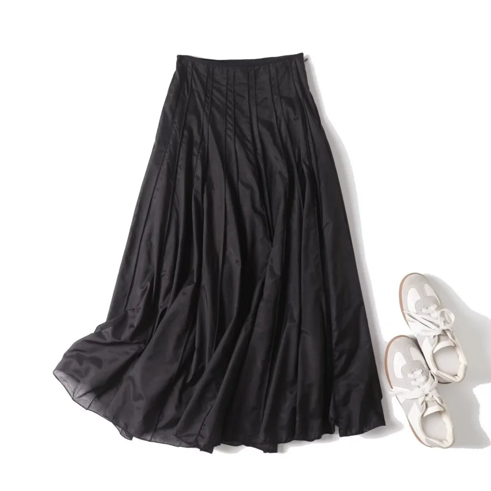 Women's New Multi pleated Chiffon A-line Half length Skirt Spring/Summer New Casual Women's Wear