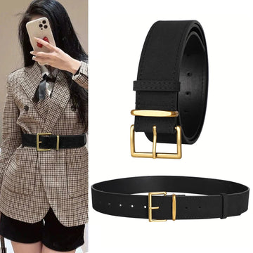 Fashion Luxury Women's High-quality Alloy Pin Buckle Belt Suede Matte Fashionable Versatile Strap For Dresses Jeans Accessory