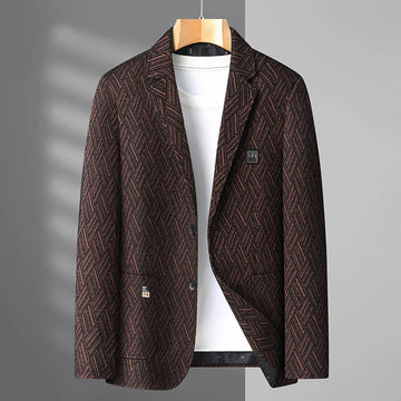 High-end casual and fashionable men's suits for spring and autumn, business and form-fitting middle-aged men's suit jackets