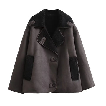 Hot selling women's fur one-piece coat, women's new lamb fur coat, women's autumn and winter with thickened fleece