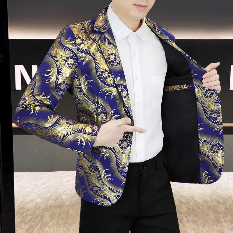 High-quality autumn 2026 new style suit jacket, fashionable, cool and versatile with printed casual business style
