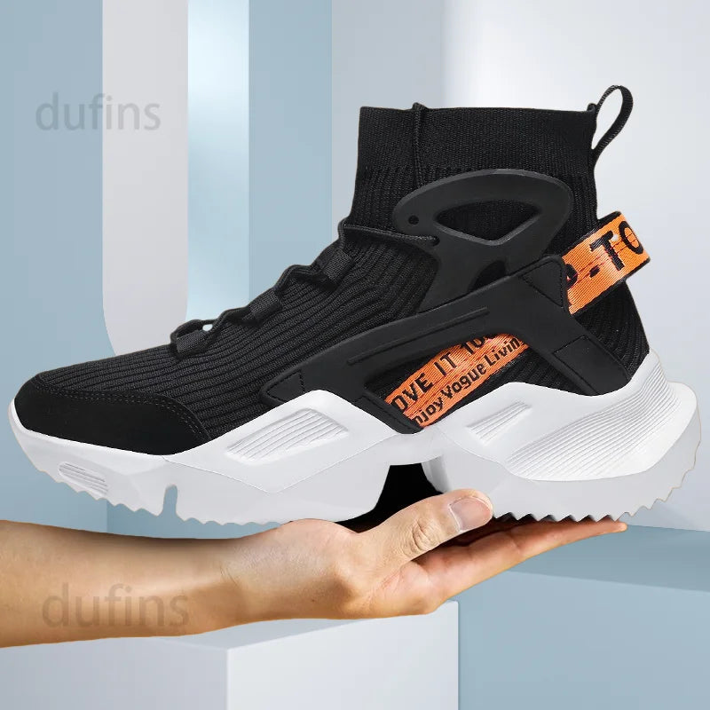 Men's casual shoes fashion breathable high top sports outdoor running tennis summer walking travel mesh breathable 2025 new