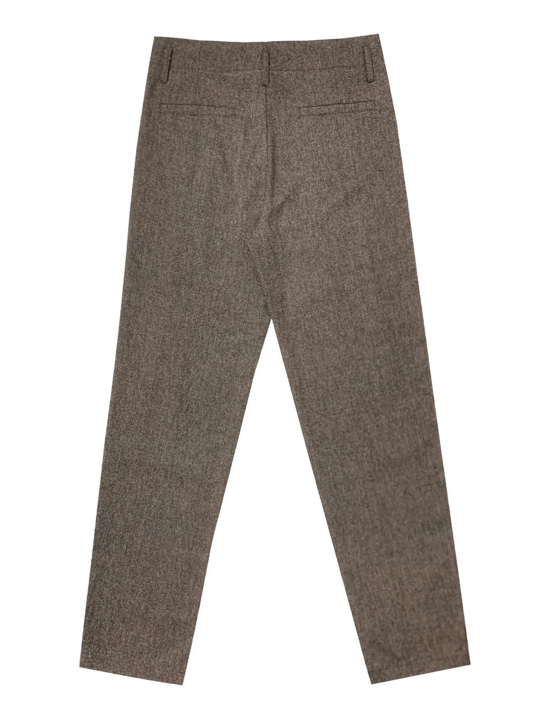 Spring Autumn New Elegant Italian Neapolitan Button Pleated High Waist Straight Leg Men's Suit Pants Lightweight Business Style