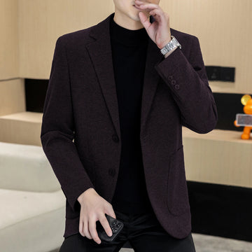 Autumn and winter new M-8XL plus-size men's suit, two-button single-breasted men's casual business formal suit