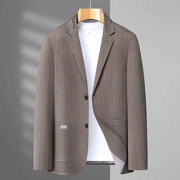 High-end men's fashionable casual suits for spring and autumn, versatile business jackets for middle-aged and elderly men