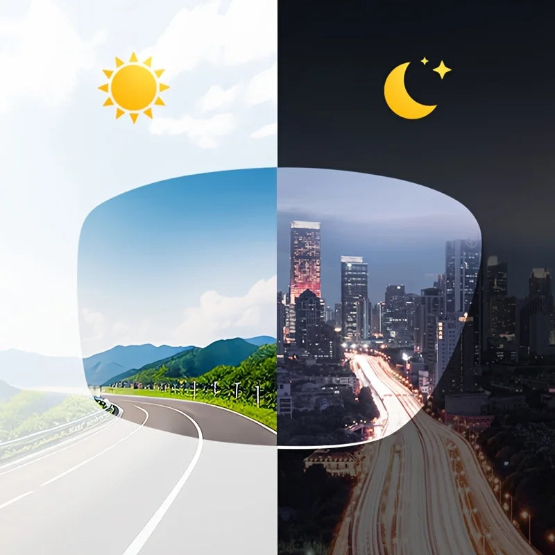 Vintage Photochromic Sports Square Sunglasses Men Women Fishing Cycling Driving Mountaineering Chameleon Glasses UV400